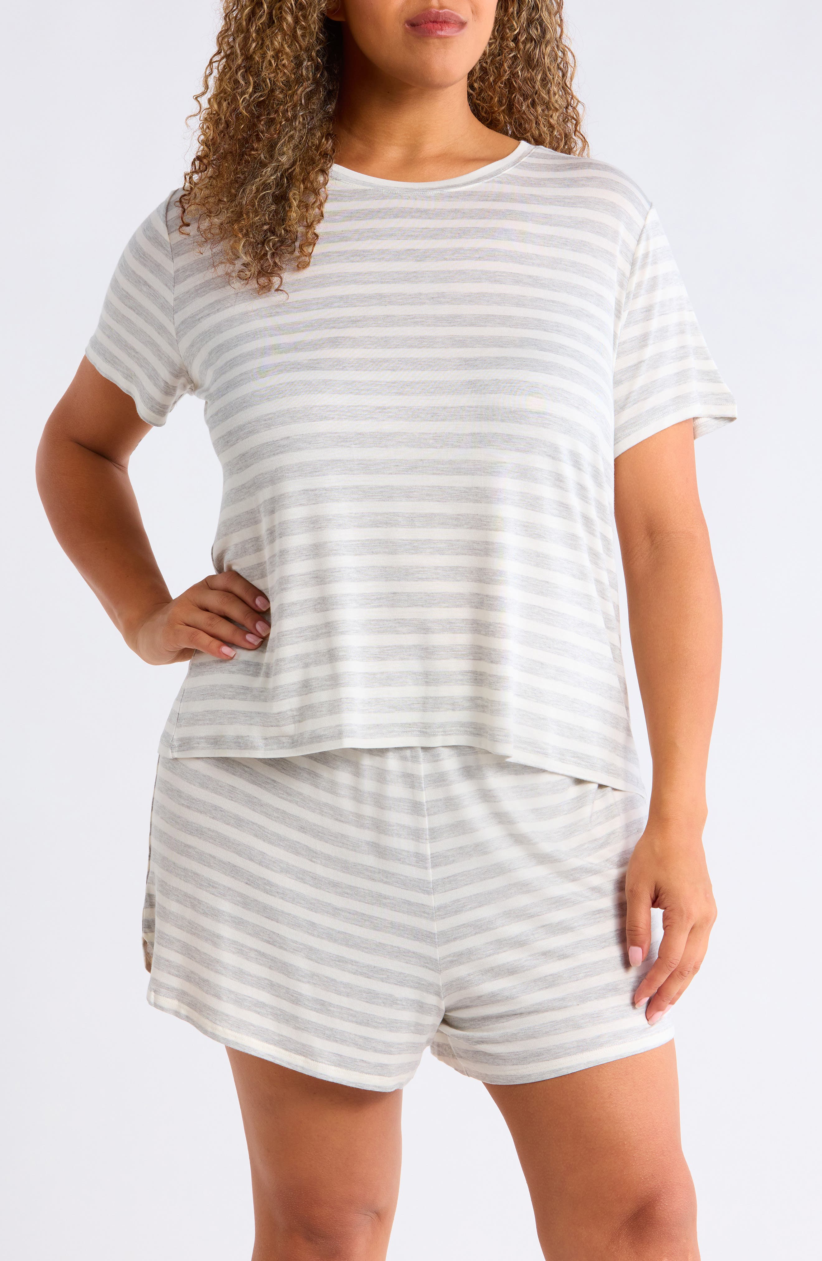 GREY - IVORY BELLE STRIPE