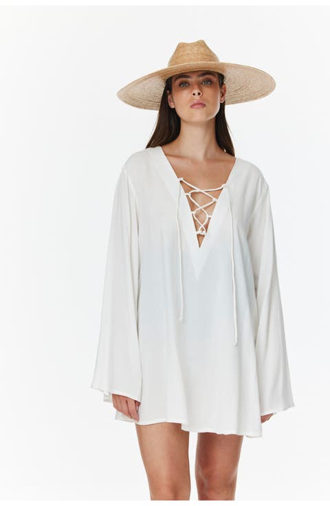 Mist & Sand Mini Dress Cover-Up