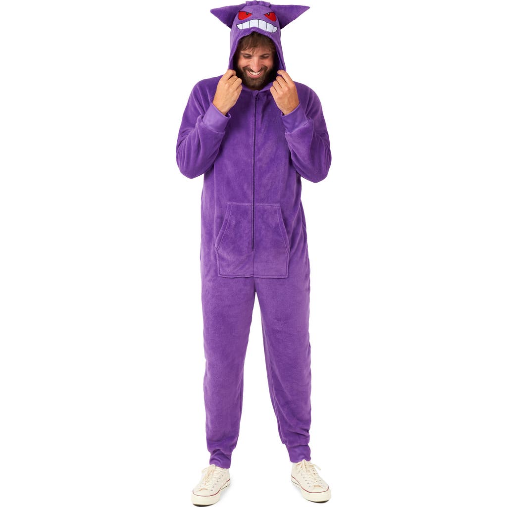 Opposuits Pokémon™ Gengar Fleece Hooded Jumpsuit In Purple