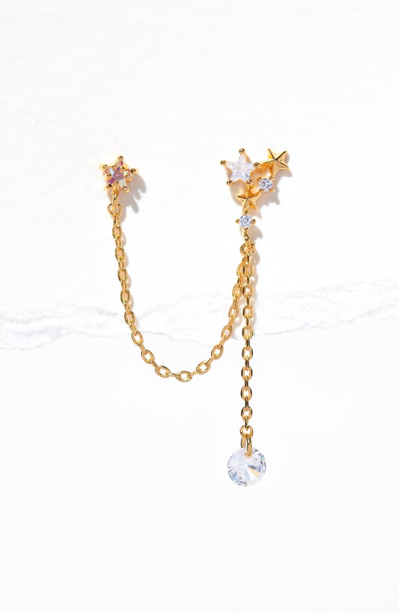 Girls Crew Star Crossed Lover Single Drop Earring, Alternate, color, Gold
