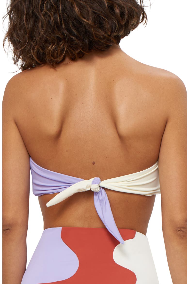 Abigail Bandeau Bikini Top, Alternate, color, LILAC MULTI