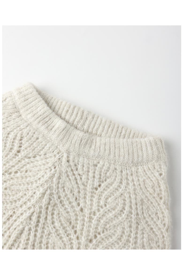 Kids' Pointelle Knit Pants, Alternate, color, HEATHERED OATMEAL