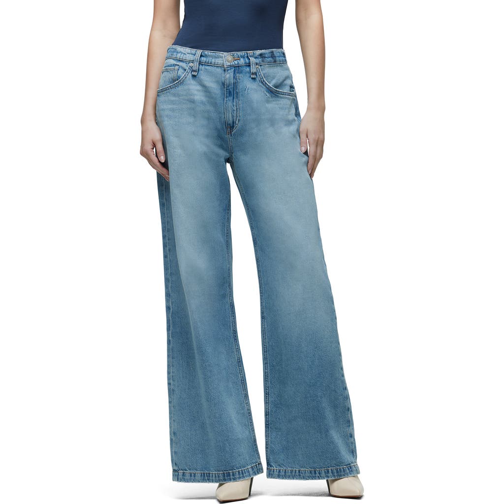 Hudson Jeans Jodie High Waist Super Wide Leg Jeans In Blue