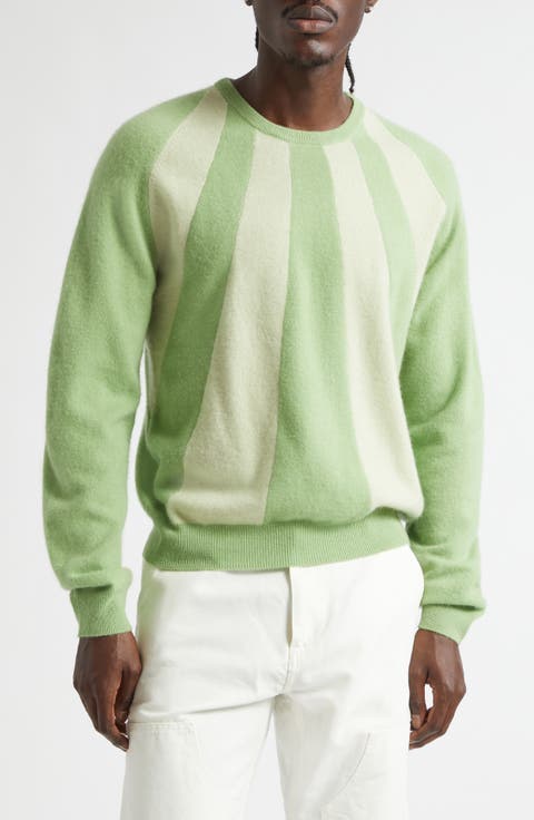 Mini Sunray Stripe Cashmere Crewneck Sweater