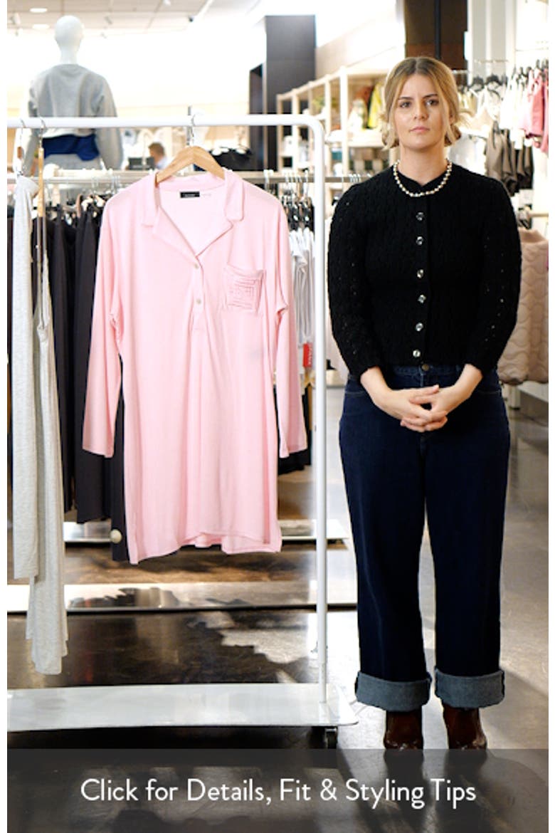 Shangri Embroidered Long Sleeve Sleep Shirt video