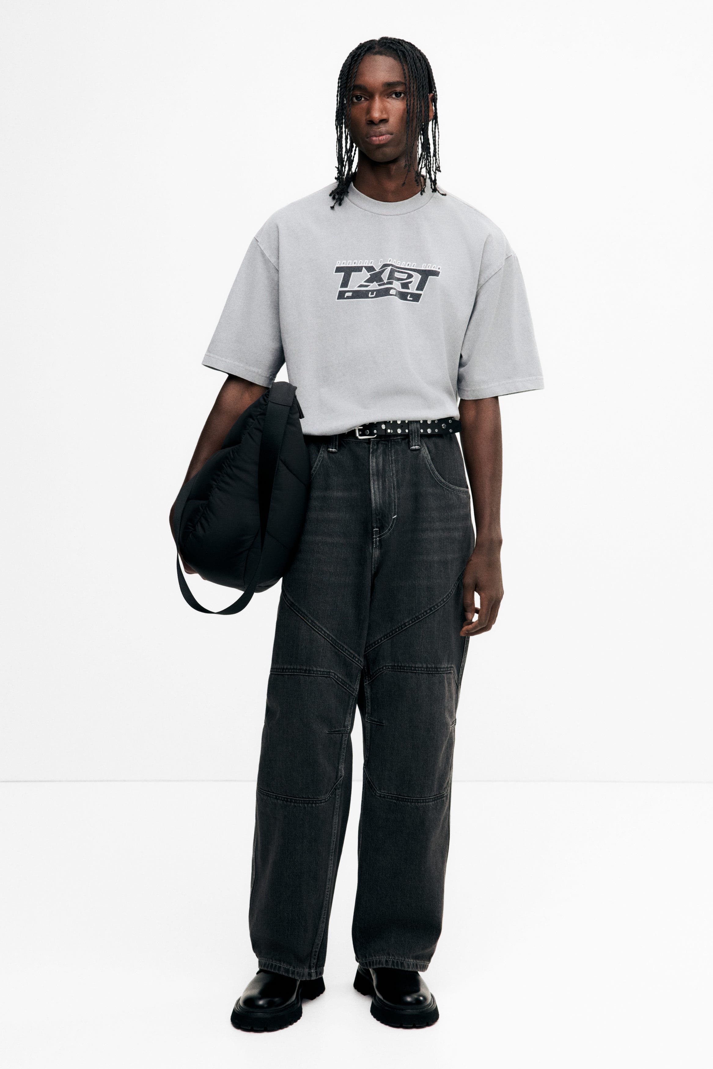 Loose-fit washed t-shirt - image 2