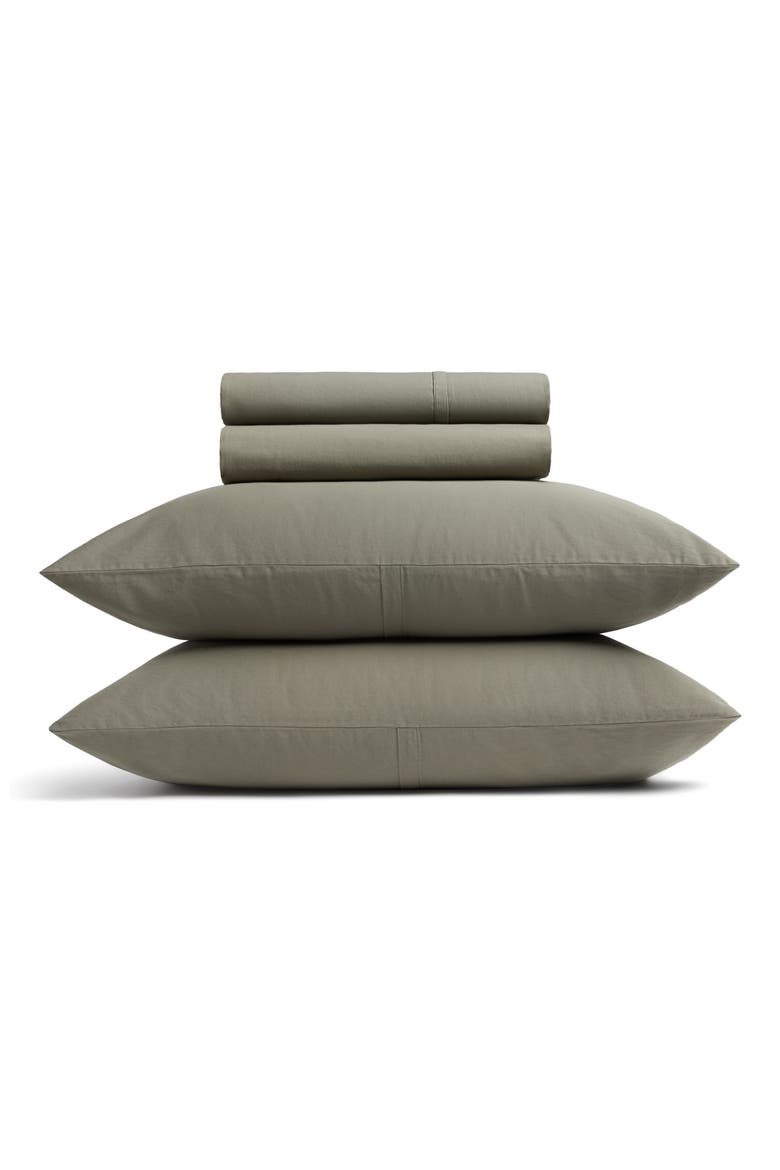 Soft Luxe Organic Cotton Sateen Sheet Set (Nordstrom Exclusive), Main, color, MOSS