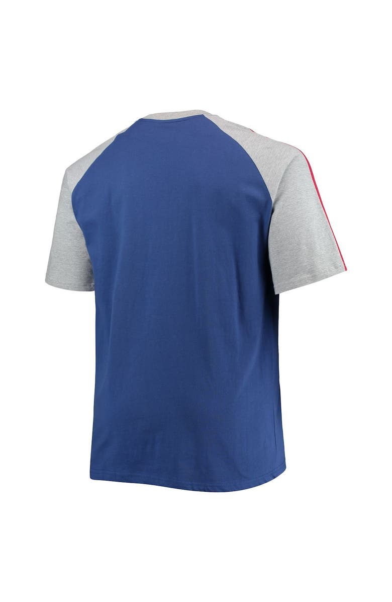 PROFILE Men's Royal/Heathered Gray Chicago Cubs Big & Tall Circular Raglan T-Shirt, Alternate, color, 