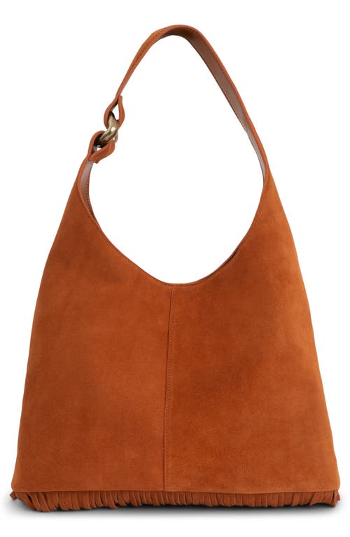 Jeffrey Campbell Wonders Suede Shoulder Bag In Orange Suede
