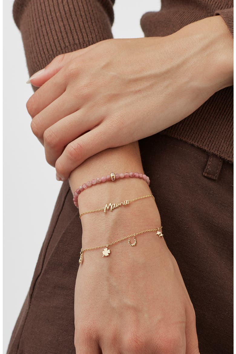 Love & Luck Charm Bracelet, Alternate, color, GOLD