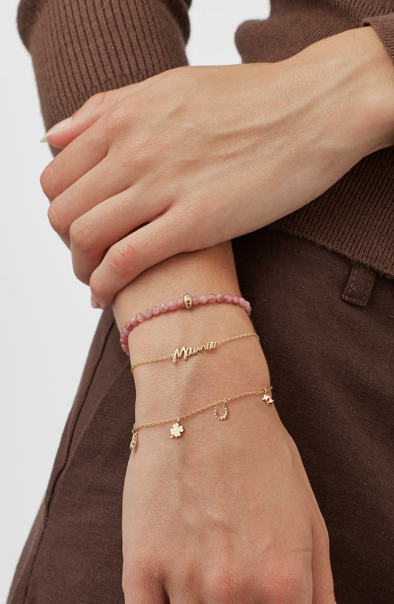 Estella Bartlett Love & Luck Charm Bracelet, Alternate, color, Gold