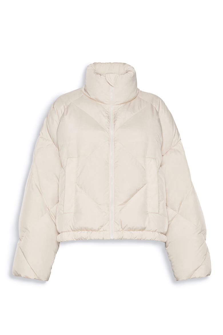 Diamond Quilted Down Puffer Jacket, Alternate, color, IVORY