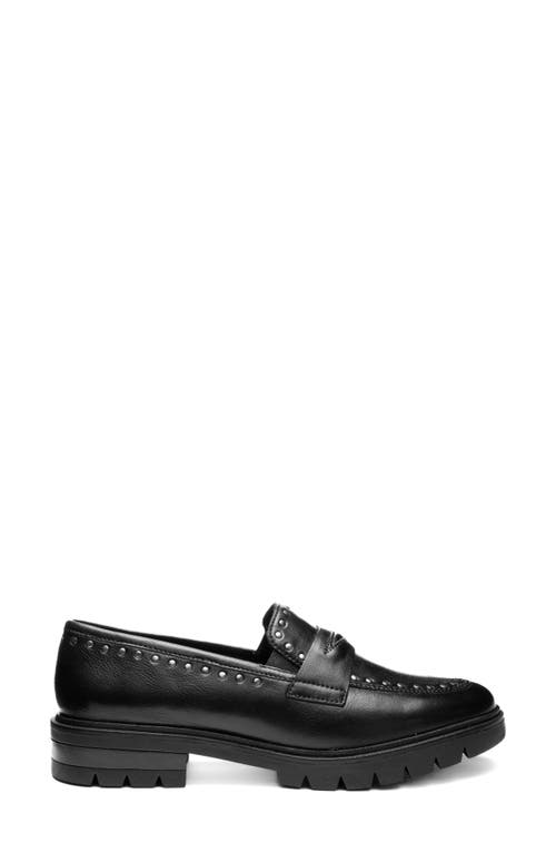 Ara Cardiff Studded Penny Loafer In Black