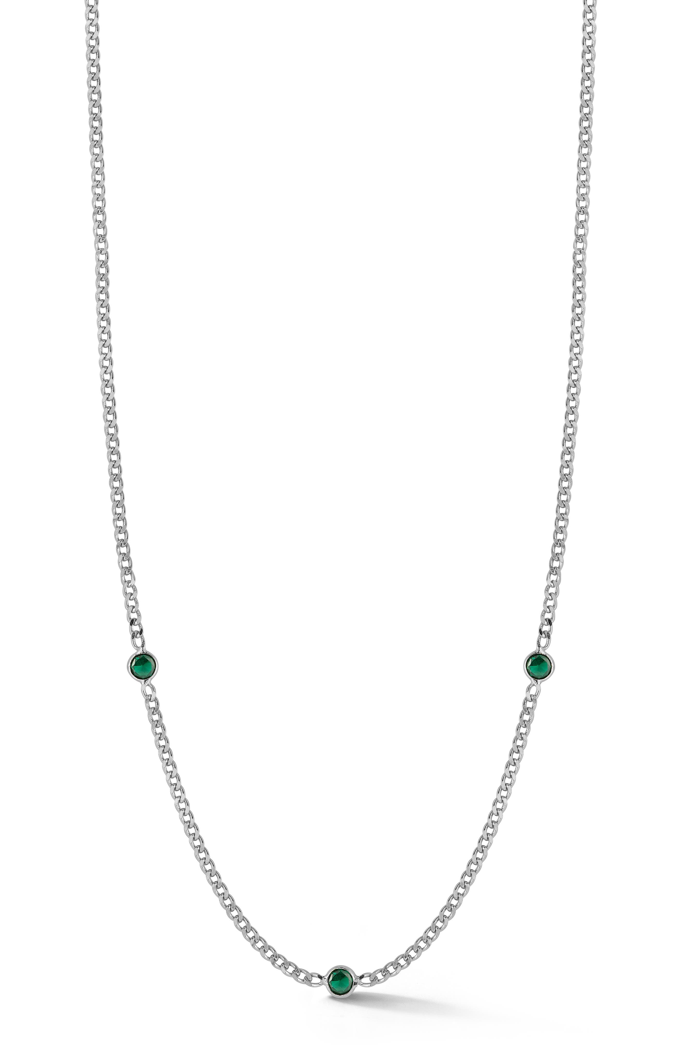 SPHERA MILANO Cubic Zirconia Station Chain Necklace