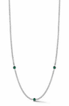 SPHERA MILANO Cubic Zirconia Station Chain Necklace