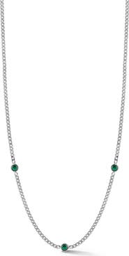 SPHERA MILANO Cubic Zirconia Station Chain Necklace