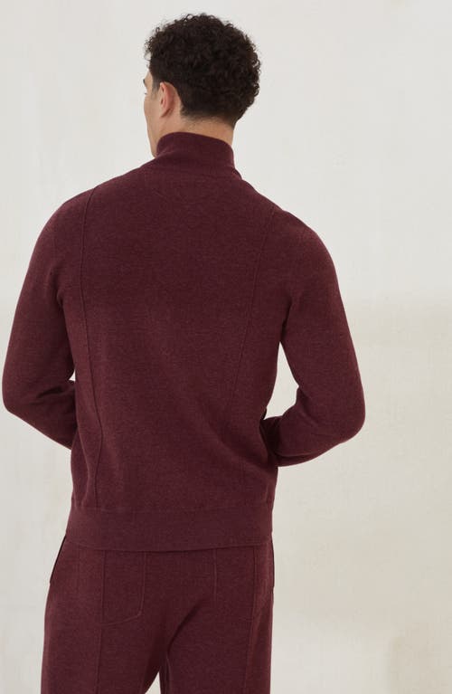 Brunello Cucinelli High-neck Zip-up Cardigan In Red