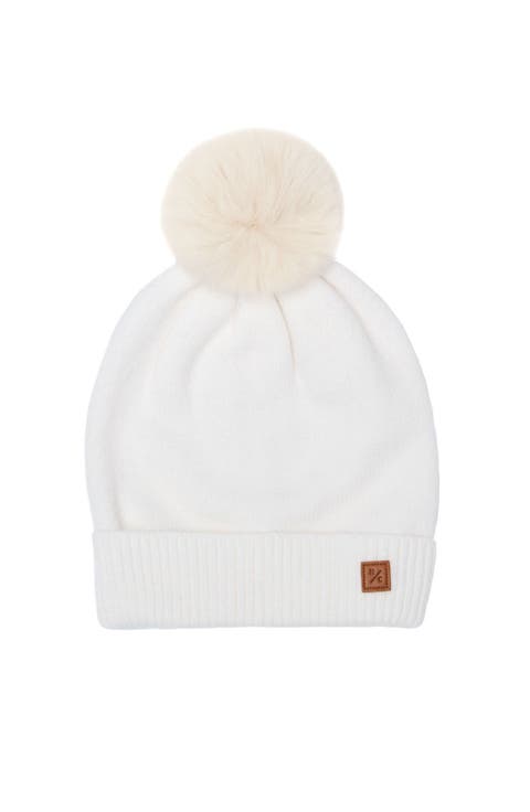 Knit Winter Hat with Faux Fur Pom (Toddler & Little Kid)