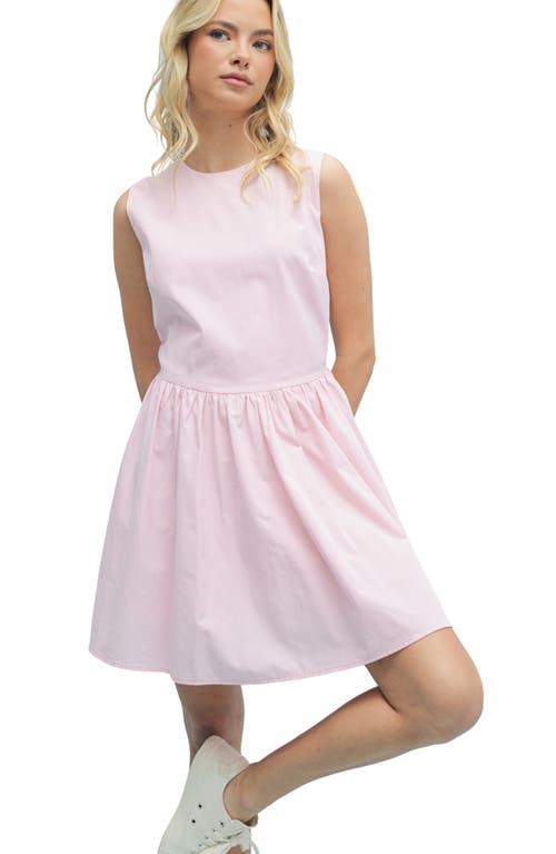 Wishlist Fit & Flare Cotton Blend Minidress In Pink