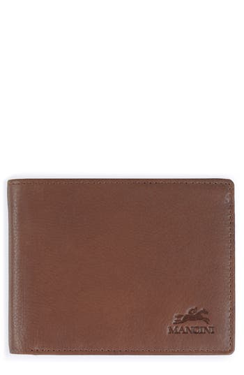 Mancini Rfid Bifold Wallet In Brown