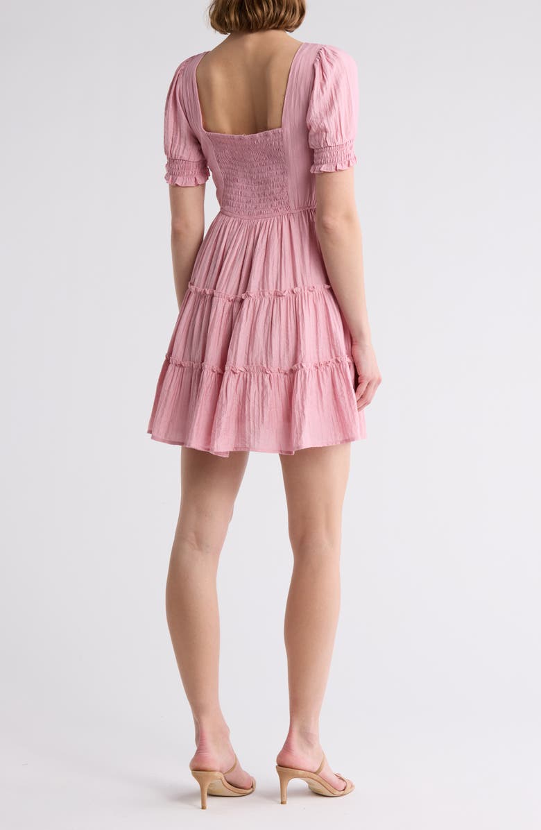 Blu Pepper Puff Sleeve Minidress, Alternate, color, Pink