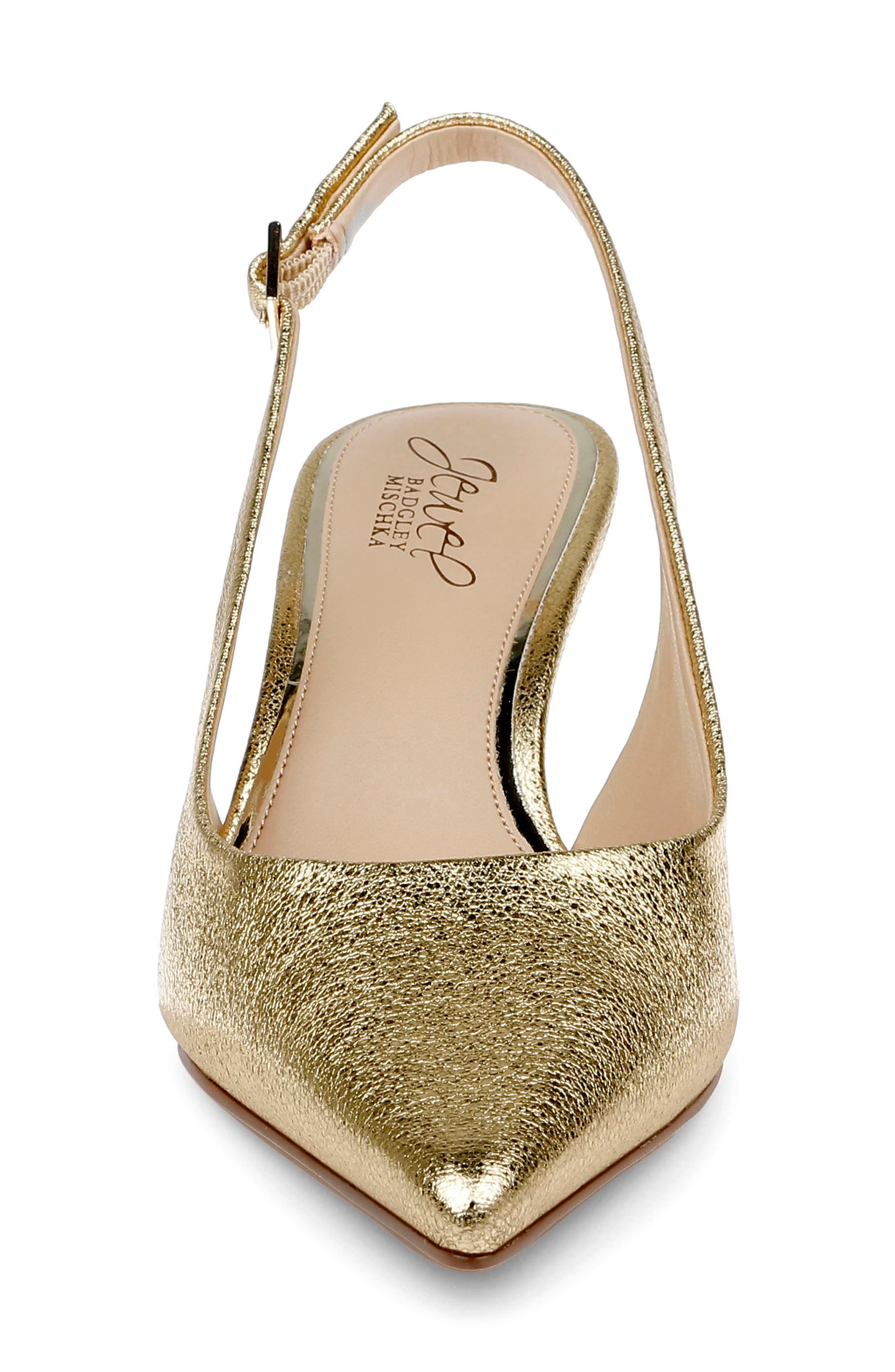 Ilana Slingback Pump, Alternate, color, GOLD TEXTILE
