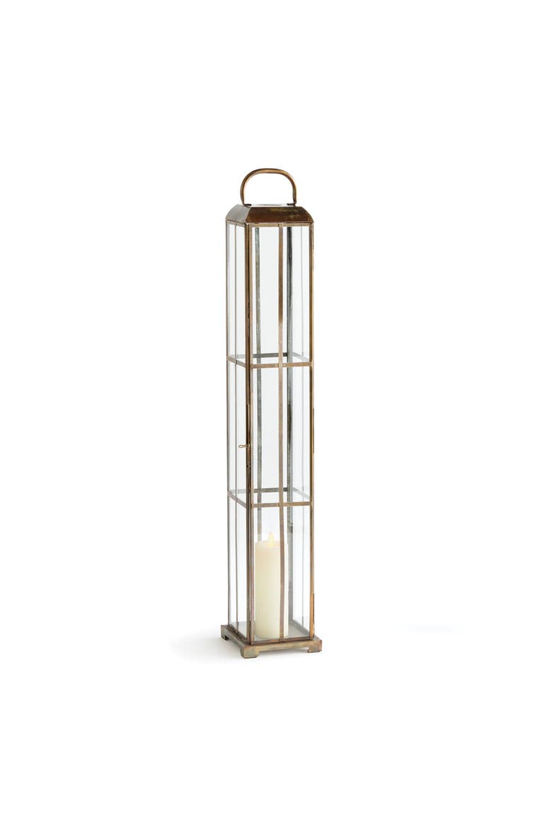 Benson Lantern Candle Holder, Main, color, Gold