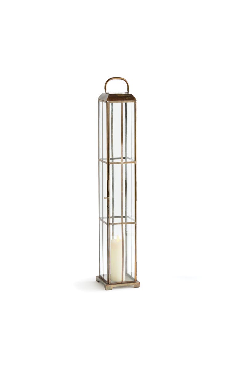 Napa Home & Garden Benson Lantern Candle Holder, Main, color, Gold
