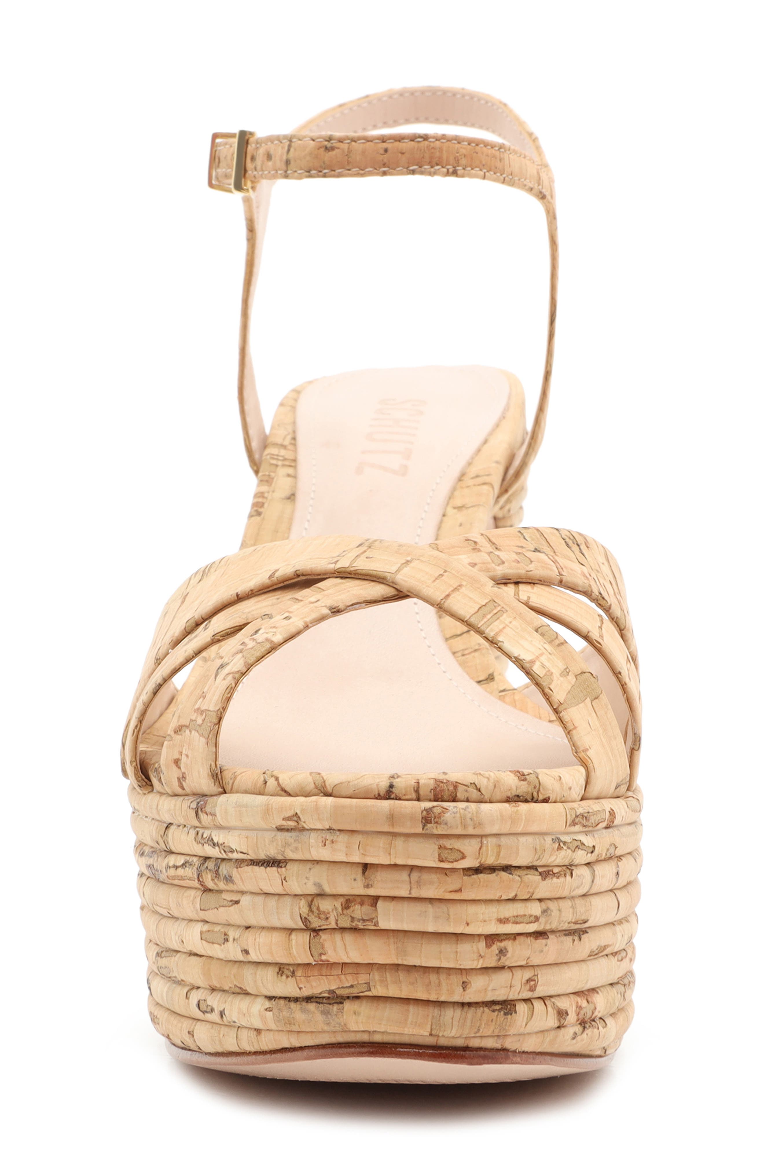 Schutz Darila Cork Platform Sandal, Alternate, color, 