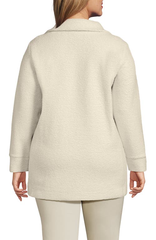 Lands' End Boucle Fleece Coat In Multi