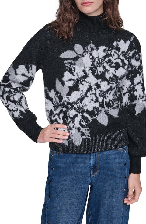 Rose Mock Neck Sweater