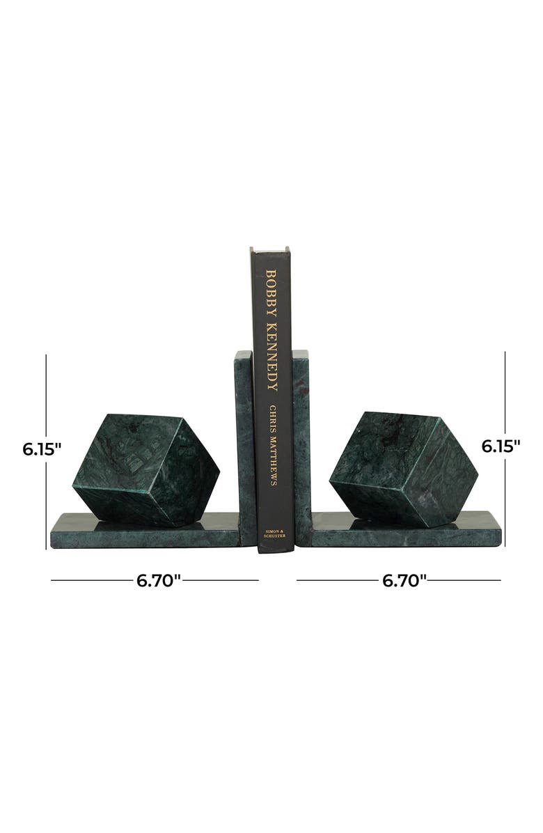 VIVIAN LUNE HOME Marble Bookends, Alternate, color, Green