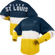 SPIRIT JERSEY Women's Fanatics Branded Navy/Gold St. Louis Blues Ombre Long Sleeve T-Shirt