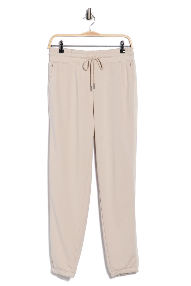 Stripe French Terry Joggers, Alternate, color, MIST SAND-WHITE DOVE