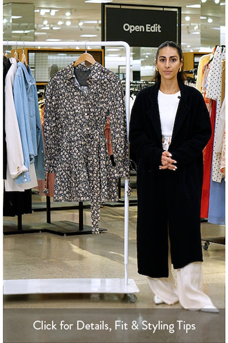 Floral Print Long Sleeve Cotton Shirtdress video