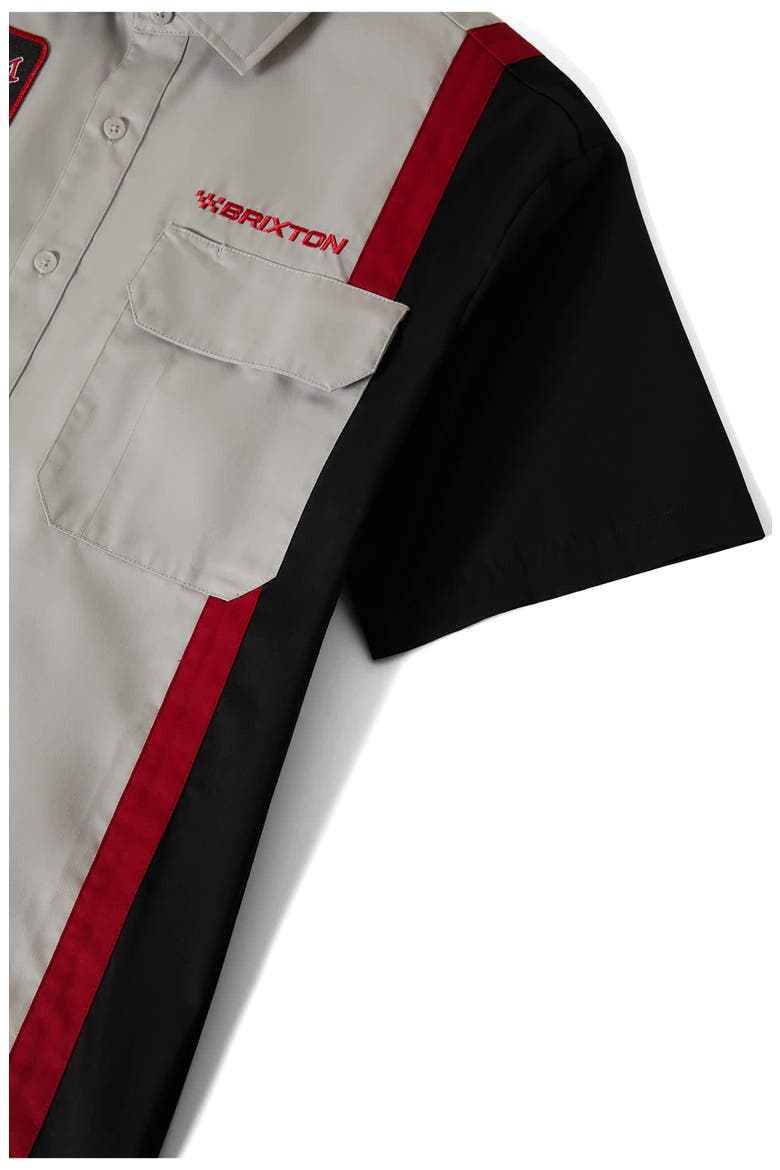 Coors Light Shake Down Short Sleeve Button-Up Shirt, Alternate, color, SILVER/ BLACK
