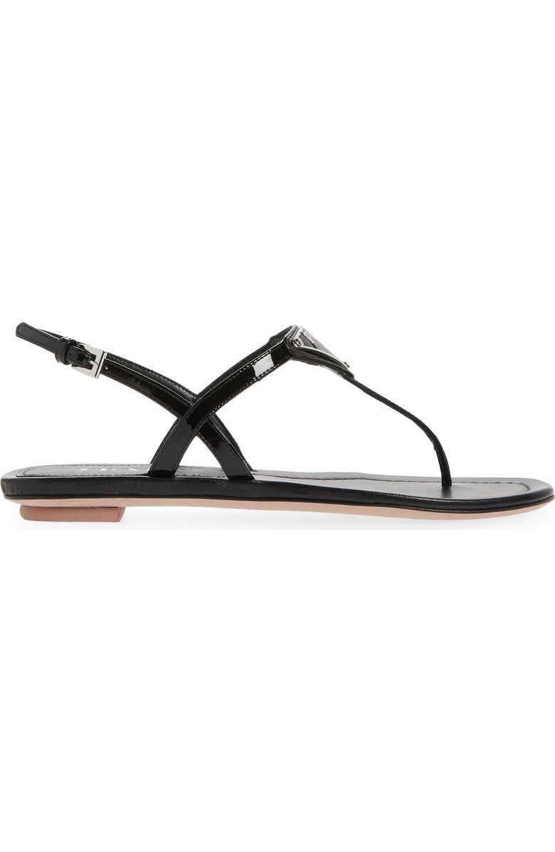 Prada Triangle Logo Sandal, Alternate, color,