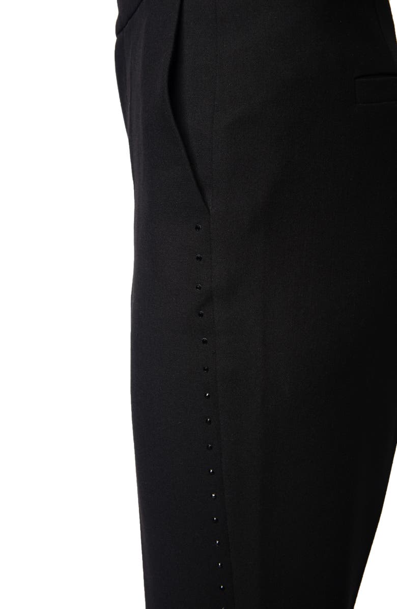 Zadig & Voltaire Panny Crystal Stripe Straight Leg Pants, Alternate, color, 