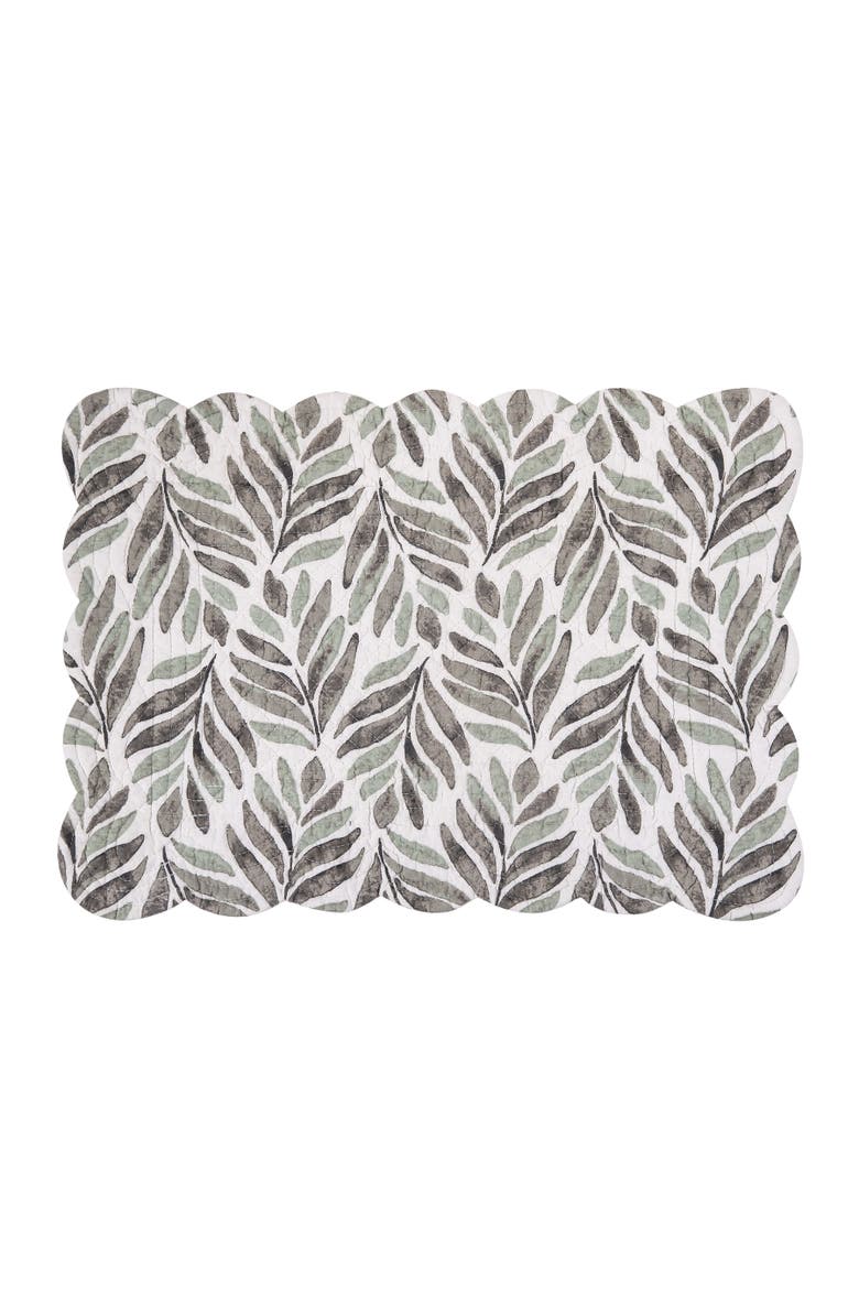 Blair Placemats, Set of 6, Alternate, color, Green