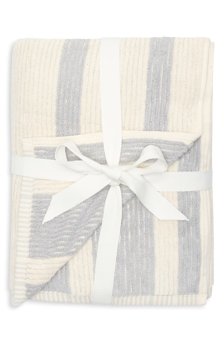 NORDSTROM RACK 2-Pack Reversible Stripe Bath Towel, Main, color, Grey Vapor