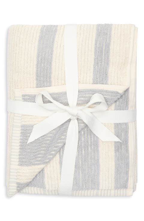 2-Pack Reversible Stripe Bath Towel