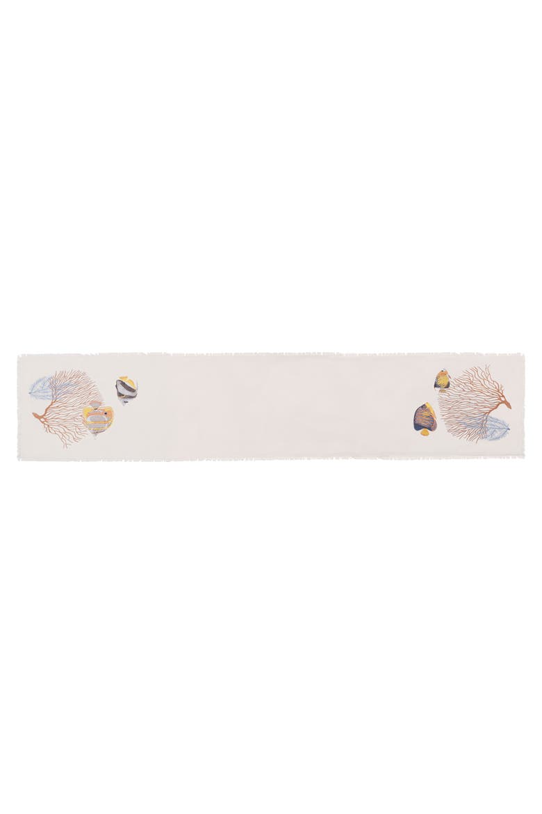 Reef Coral Table Runner 14" x 72", Alternate, color, Beige