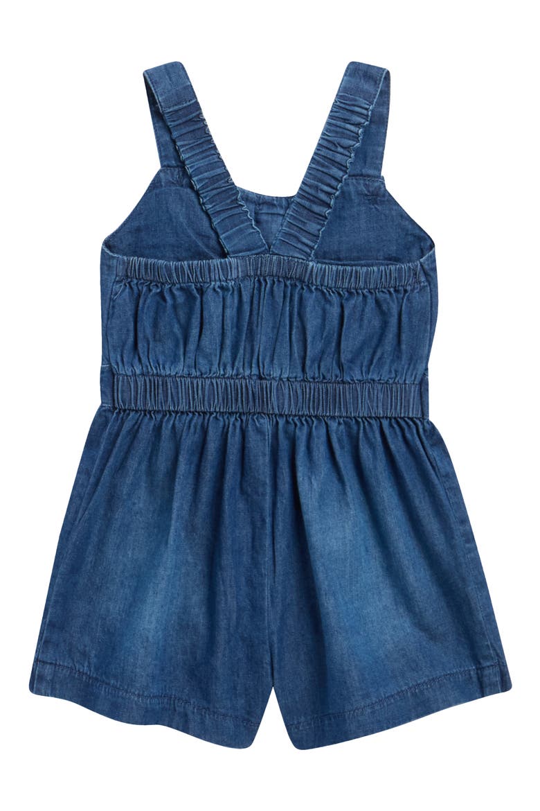 Bow Front Romper, Alternate, color, DENIM