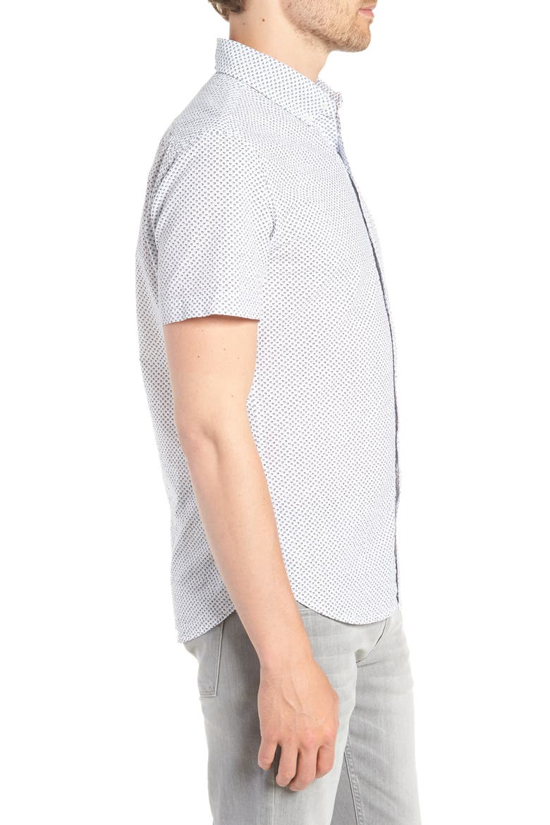 Riviera Slim Fit Print Shirt, Alternate, color, DUANE FLOWER - WHITE