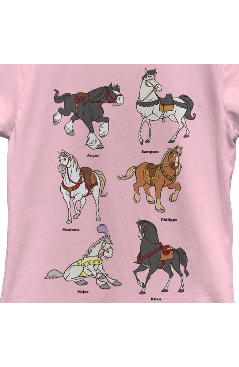 Disney Girl's Disney Favorite Horse Characters Graphic T-Shirt, Alternate, color, Light Pink
