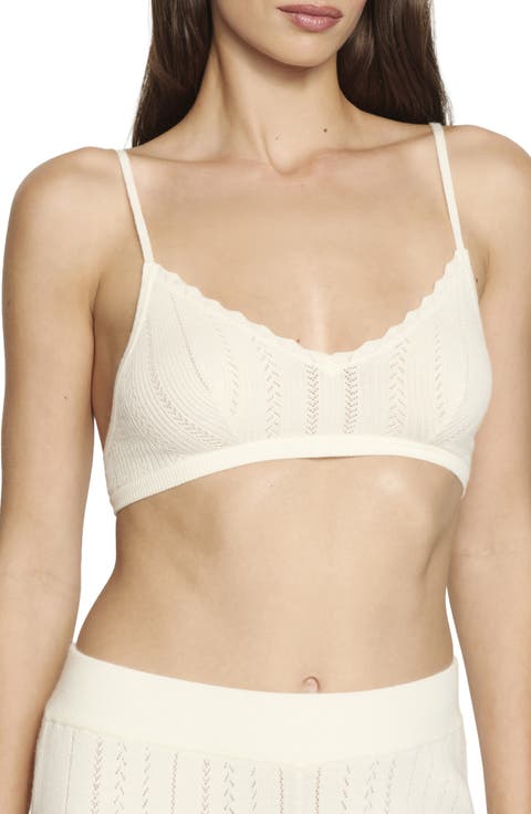 Pointelle Sweater Knit Bralette