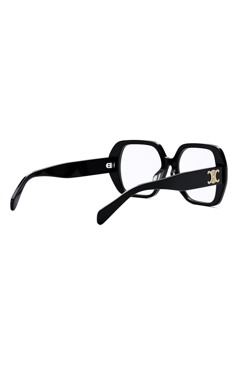 CELINE Triomphe 55mm Square Reading Glasses, Alternate, color,