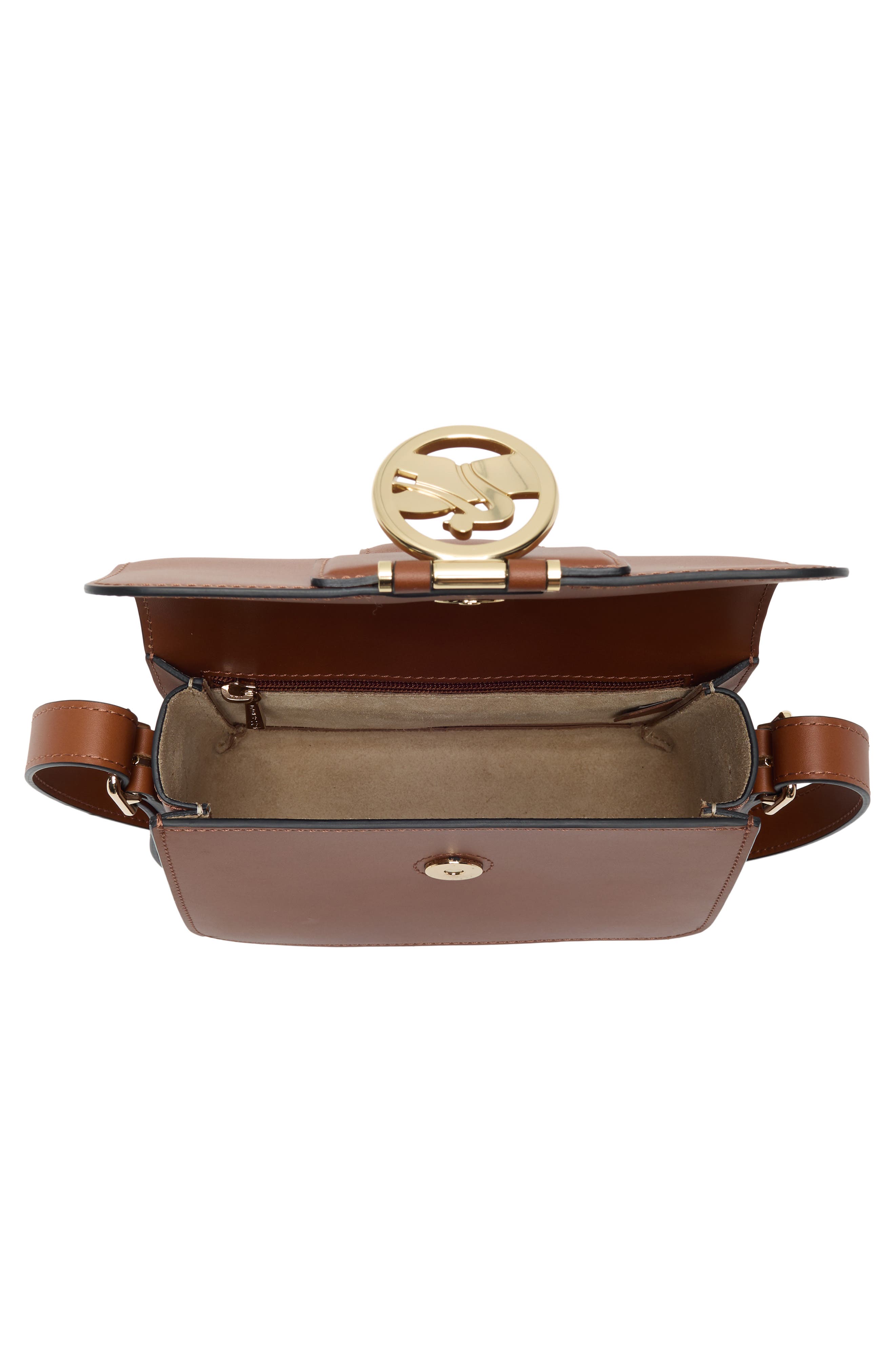 Small Boxtrot Leather Crossbody Bag, Alternate, color, COGNAC