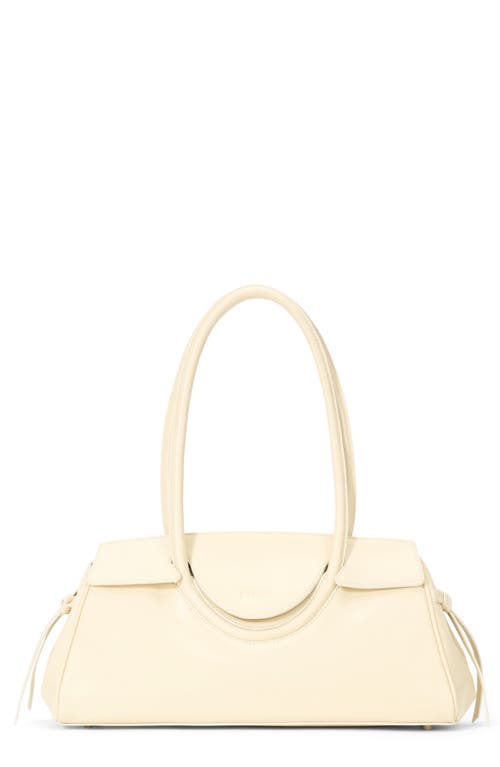 STAUD Maude Leather Shoulder Bag in Cream at Nordstrom