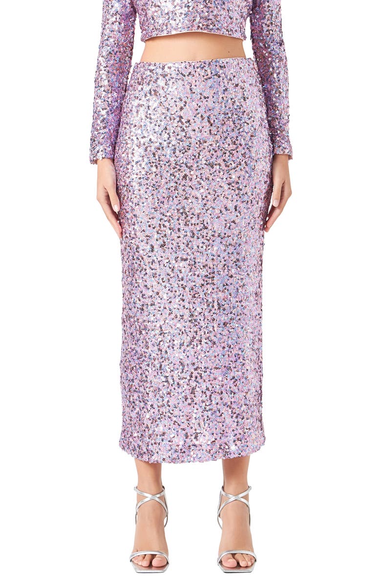 Endless Rose Sequin Midi Skirt, Main, color, 